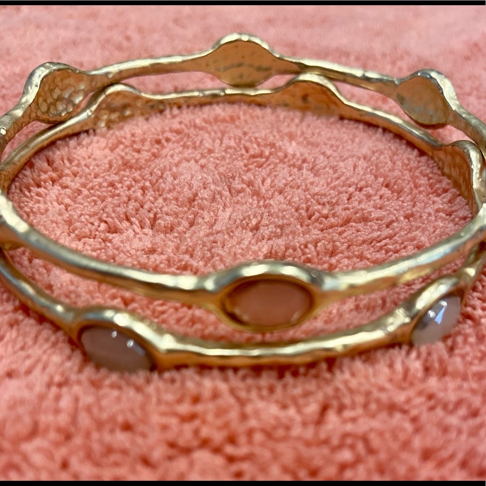 2 soft gold bangles
